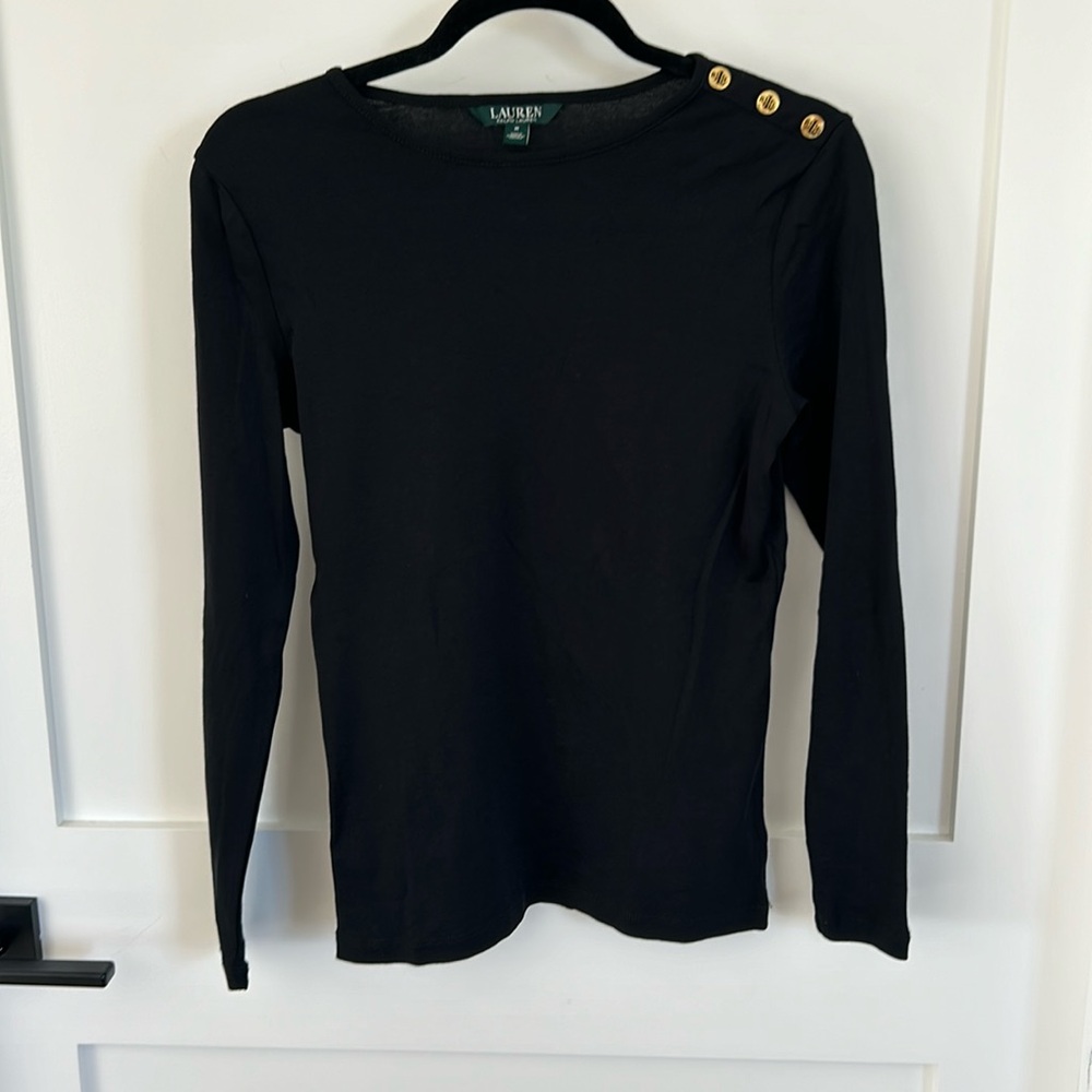 Vintage Lauren Ralph Lauren black long sleeved t-shirt